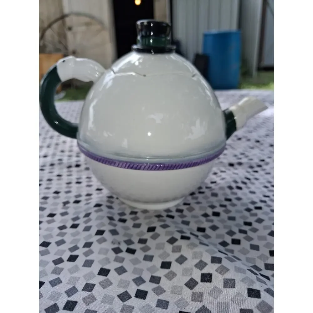 Vintage Adorable Collectable Dept 56 hand painted ceramic Teapot & Teacup in One